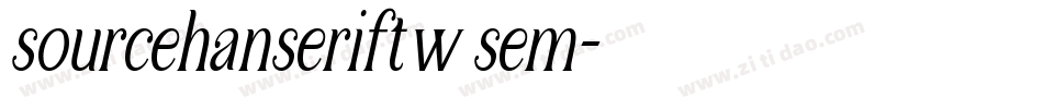 sourcehanseriftw sem字体转换